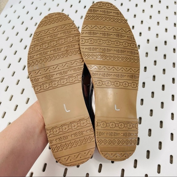 SBICCA Jared Metallic Blue Leather Huarache Peep Toe Flats - 8 - Picture 9 of 10